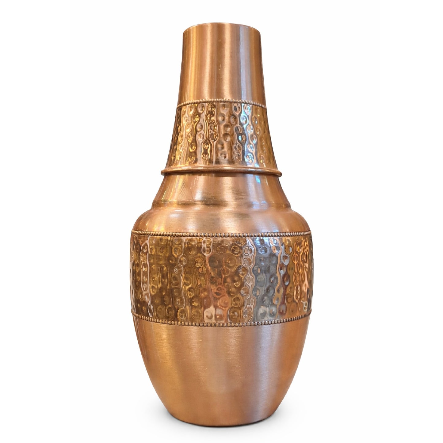 Copper Water Pot (Jug) with Glass Lid - 1200 ML | Jist of Joy