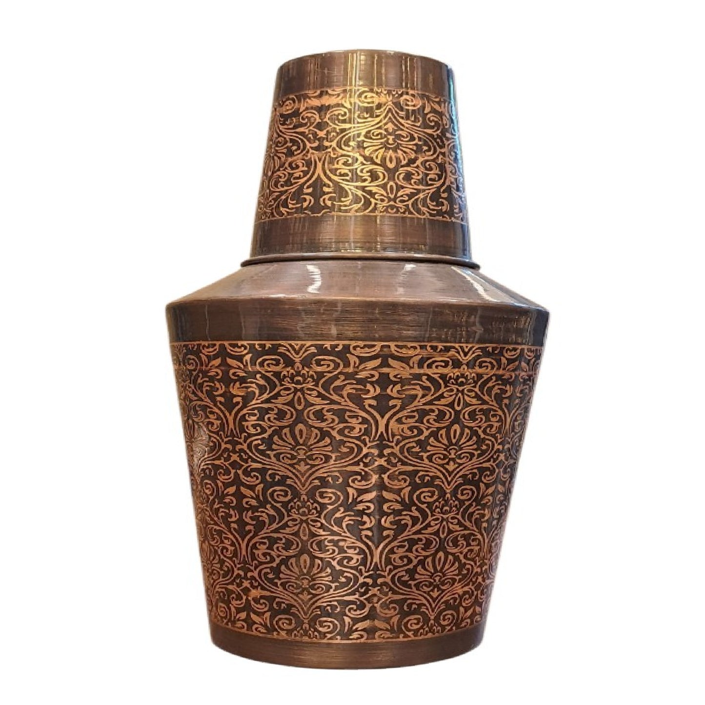 Copper Stylish Pot with Glass as Lid- 1.25 ML