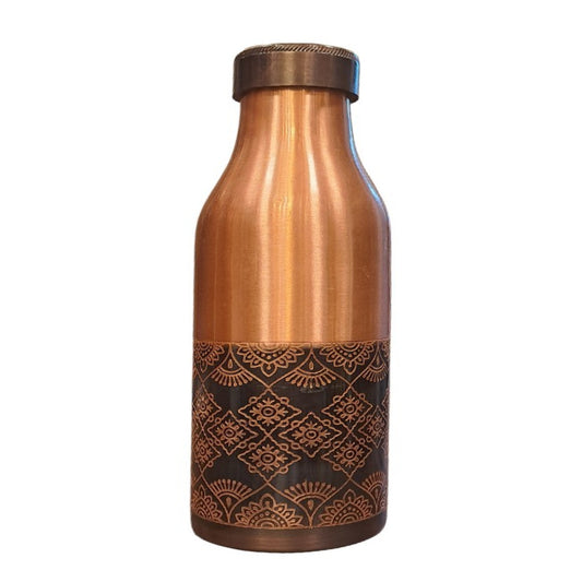 Copper Half Antique Bottle - 900 ML
